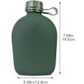 Miniatyrbild 7 av 7: 1l Armé Hip Flask Vattenflaska Aluminium Tekanna Militärvattenflaska Camping Vandring Överlevnadspanna med Lock Utomhus