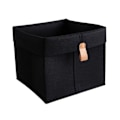 Miniatyrbillede 1 af 10: Filt Opbevaringskurv Diverse Opbevaringskurv SORT 25X25X25CM Sort Black 25x25x25cm