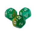 Miniatyrbilde 1 av 11: 3x/ Sett med 12-sidige astrologiske terninger - akryl stjernebilde terninger - flerfarget - akryl terninger - for stjernebilde spådom 0.03 1