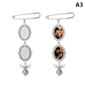 Miniatyrbilde 1 av 8: Foto Charms DIY Pin Bryllup Charms Oval Aluminium Plate Ph A3