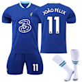 Pikkukuva 1 / 10: 22-23 Chelsea kotipaita No. 9 Aubameyang 7 Kante 10 Pulisic jalkapalloasu setti 19 Mount paita No. 11 Felix with socks #XS