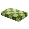 Miniatyrbild 1 av 5: Retro Rutig Flanellfilt Sovtäcke Tjock Vinter Flanell Varma Mjuka Filtar Quilt BBY Green