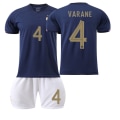 Miniatyrbilde 7 av 11: Frankrike Hjemme Fotballdrakt VM 2022 Nr. 10 Mbappe 19 Benzema 11 Dembele Voksen 22-23 France home game #16