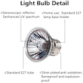Miniatyrbillede 2 af 5: 75W Sollampe, 75W Varmelampe, UVA+UVB Fuld Spektrum Sollampe