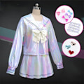Miniatyrbilde 4 av 4: Needy Girl Overdose/Needy Streamer Overload Ame KAngel Karneval Julkjole Halloween Cosplay Kostyme M M Bustle One Size