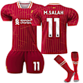 Miniatyrbild 1 av 2: 24-25 M. Salah 11 Liverpool Hemmafotbollströja Uniform Lagträningströja Kids 18(100-110cm)