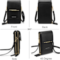Miniatyrbild 3 av 5: Kvinnors crossbody-telefonväska mobil plånbok väska PU-läder crossbody-rem multi justerbar axelrem