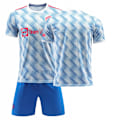 Miniatyrbillede 1 af 11: 21-22 sæson Red Devils hjemme nr. 7 C Ronaldo blå trøje dragt fodbolduniform nr. 6 Pogba United away game without number M#