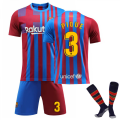 Pikkukuva 1 / 6: 2022 Barcelona Kotipaita Set Lapset Aikuiset Jalkapallopaita Harjoituspaita No.3 PIQUE No. 3 PIQUE 28