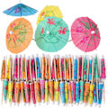 Miniatyrbild 1 av 5: [200 st] Cocktail Drink Umbrella Picks Tandpetare - Färgglada papperstandpetare Cocktailparaply för Luau Parasoll Hawaiian Tiki Party Dekorationer
