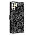Miniatyrbillede 3 af 4: Frosted Læder Etui til Mandala Emed Retro Telefon Sort(FQ) For Samsung Galaxy S24 Ultra 5G Black