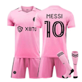 Pikkukuva 1 / 2: Major League Soccer Messi No. 10 Miami International Jersey Koti Vieras Aikuisten Lasten Jalkapallopaitasetti Vieras Urheiluvaatteet Lapsille Ja Aikuisten Koti Home Kids 18(100-110cm)