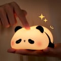 Miniatyrbillede 1 af 5: Natlampe Børn Panda Natlampe Panda Lampe Dæmpbar Timer, Touch Kontrol Silikone Natlampe Baby, USB Genopladelig Sød Panda Lampe