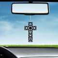 Miniatyrbild 4 av 5: Akrylhängande väggkors för heminredning - Blommig design, perfekt present till vardagsrum eller sovrum Religiös väggkonst A