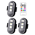 Miniatyrbillede 1 af 10: 8 farvede LED stroboskoplys flyvemaskine lys 3 stk 3 stk-WELLNGS