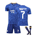 Miniatyrbillede 5 af 11: 21-22 Real Madrid hjemmebanetrøje nr. 7 Ronaldo Madrid udebanetrøje Mbappe nr. 7 fodbolduniform holduniform træningsuniform nr. 9 No number L