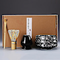 Miniatyrbild 1 av 5: 4-delars traditionell Matcha-set med bambukeramik Matcha-skål och vispBY 5