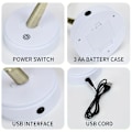 Miniatyrbillede 7 af 8: Gyldent bladtræslampe, berøringskontakt, dobbelt USB/AAA batteriboks, LED smukt og magisk bonsai trælampe