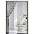 Miniatyrbillede 1 af 5: Myggenet til dør med magneter - Jsdoin - 90 cm x 210 cm - Sort Black 90x210cm