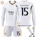 Pikkukuva 1 / 6: 23-24 Real Madrid pitkähihainen jalkapallopaita nro 7 Vinicius 5 Bellingham 10 Modric numero 15 Number 15 24