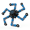 Miniatyrbilde 10 av 10: 3-pak Fingertip Gyro Fidget Spinner, DIY Deformerbare Kjeder Lenker Fingertip Spinning Robot for Voksne og Barn