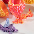 Miniatyrbilde 5 av 5: 3D-trykt flygende drageegg sett ornament sjarmerende mote dekorativ modell for gutt jente kvinner menn Laser ed