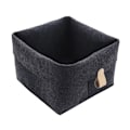 Miniatyrbillede 1 af 10: Filt Opbevaringskurv Diverse Opbevaringskurv MØRK GRÅ 25X25X25CM Mørkegrå Dark Grey 25x25x25cm