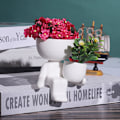 Miniatyrbillede 8 af 10: Abstrakte figurer Blomsterpotter Keramik vase SORT AA Sort Black AA