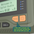 Miniatyrbild 4 av 6: NOAA/DAB/FM Radio Nödradio Bärbar Solradiomottagare Handvev Dynamo Utomhus Bluetooth-högtalare med LED-ficklampa Green