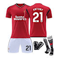 Miniatyrbillede 3 af 4: 2324 Red Devils hjemmetræningsdragt trøje sportsuniform fodbolduniform til mænd og kvinder uden nummer No number M