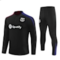 Pikkukuva 1 / 2: 2425 Uusi FC Barcelonan pitkähihainen puolipitkä vetoketjullinen treenipaita aikuisille ja lapsille, musta musta black XL