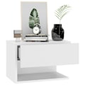 Miniatyrbilde 3 av 5: vidaXL Veggmonterte nattbord 2 stk hvite White White