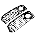 Miniatyrbilde 2 av 5: Par tåkelysgrill modifikasjonsdeler passer til Audi A5 S-Line S5 B8 RS5 2008-2012