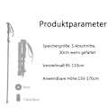 Miniatyrbillede 3 af 6: Sammenklappelige vandrestave - justerbare, lette, teleskopiske