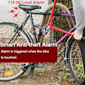 Miniatyrbillede 2 af 5: Cykelalarm baglygte USB-opladning super lyse baglygter,(FQ)
