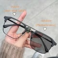 Pikkukuva 2 / 7: Unisex-polarisoidut aurinkolasit, tyylikkäät aurinkolasit miehille ja naisille, peililinssi, useita värivaihtoehtoja Frosted Black, Gray Lenses KB8-Photochromic glasses