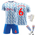 Pikkukuva 1 / 11: 21-22 kauden Red Devilsin kotipaita nro 7 C Ronaldo sininen peliasu jalkapalloasu nro 6 Pogba Size 6 with socks + protective gear 16#