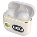 Pikkukuva 1 / 5: Bluetooth-kuulokkeet, Bluetooth 5.1 langattomat kuulokkeet LED-virralla, langattomat kuulokkeet mikrofonilla, iPhonelle Androidille white