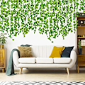 Miniatyrbillede 5 af 5: 12 stk. kunstig rattan, kunstig efeu, kunstige blade, plastikblomster og plantedekorationer til ophængning color