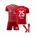 Miniatyrbild 1 av 6: (Bayern München 22-23 Hemmatröja Muller Nr.25 Fotbollströja 3-delad Kit för Barn Vuxna 20(115-125CM)