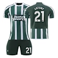 Miniatyrbillede 1 af 2: Manchester United Udebanesæt 23/24 21 ANTONY 21 ANTONY Child size 24