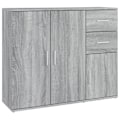 Miniatyrbillede 1 af 5: vidaXL Sideboard Grå Sonoma 91x29.5x75 cm konstrueret træ Gray 28350