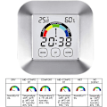 Miniatyrbild 5 av 7: Elektronisk väderklocka Touch temperatur och luftfuktighet inomhus termometer och hygrometer komfortindikator termometer