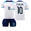 Miniatyrbillede 7 af 10: 2022 England VM-trøje nr. 9 Kane 10 Sterling 19 Mount 20 Foden Børnefodboldtrøje No. 20 with socks + protective gear #S