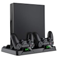 Pikkukuva 1 / 5: PS4-pystysuora teline, All-in-One PS4 -pystysuora telinepidike tuuletin Playstation 4 Pro/Slimille, PS4-ohjaimen latausasema
