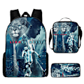 Miniatyrbilde 1 av 2: 3 stk/sett fotballstjerne Lionel Messi ryggsekk student skolesekk P2-WELLNGS P2 P2 Only Backpack