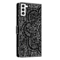 Miniatyrbillede 3 af 4: Frosted Læder Etui til Mandala Emed Retro Telefon Sort(FQ) For Samsung Galaxy S21 FE 5G Black