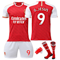 Miniatyrbillede 4 af 11: 23-24 Arsenal hjemme fodboldsæt 7 Saka 8 Odegaard 9 Jesus 11 Martinelli trøje No number + gear with socks M