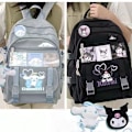 Miniatyrbilde 2 av 4: Sanrio Kuromi Ryggsekk, Skulderveske Pompompurin My Melody Skoleveske for Studenter, Stor Kapasitet