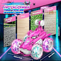 Pikkukuva 4 / 7: 2.4G Valo-ohjattava kauko-ohjattava auto 360 astetta maastoauto, Monster Truck poikien leluautot lahjat syntymäpäivälahjat pojille Pink